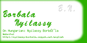 borbala nyilassy business card